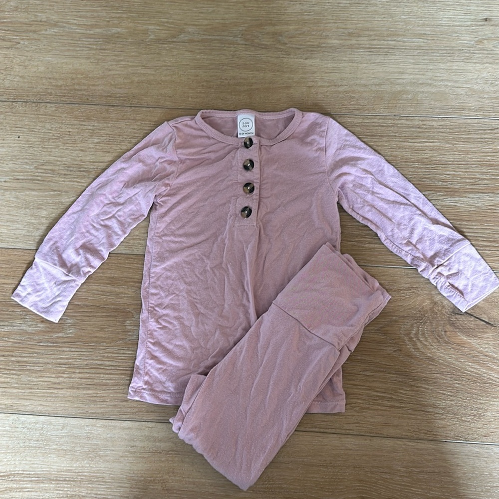 Lou Lou & Co Pink Pajamas | 12-24 monthss